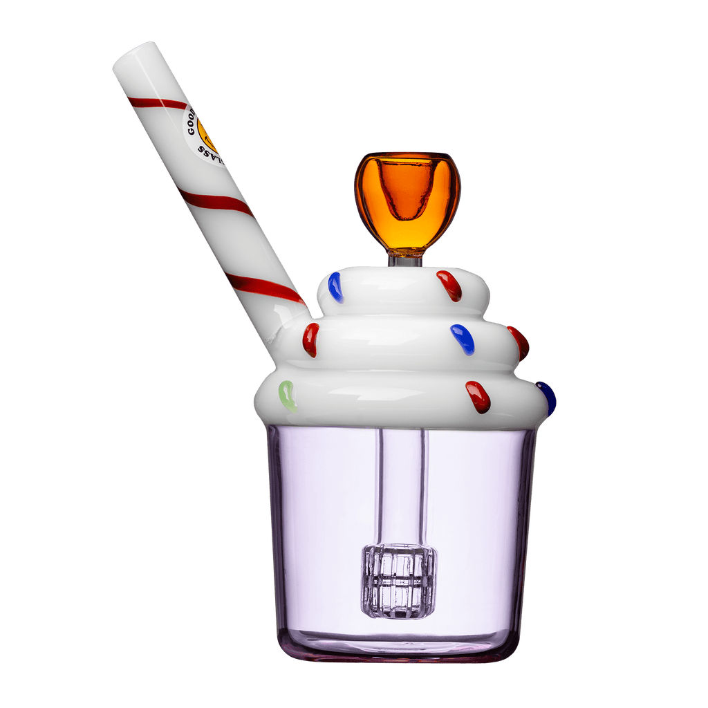 Goody Glass 5” Cupcake Sprinkle Bubbler