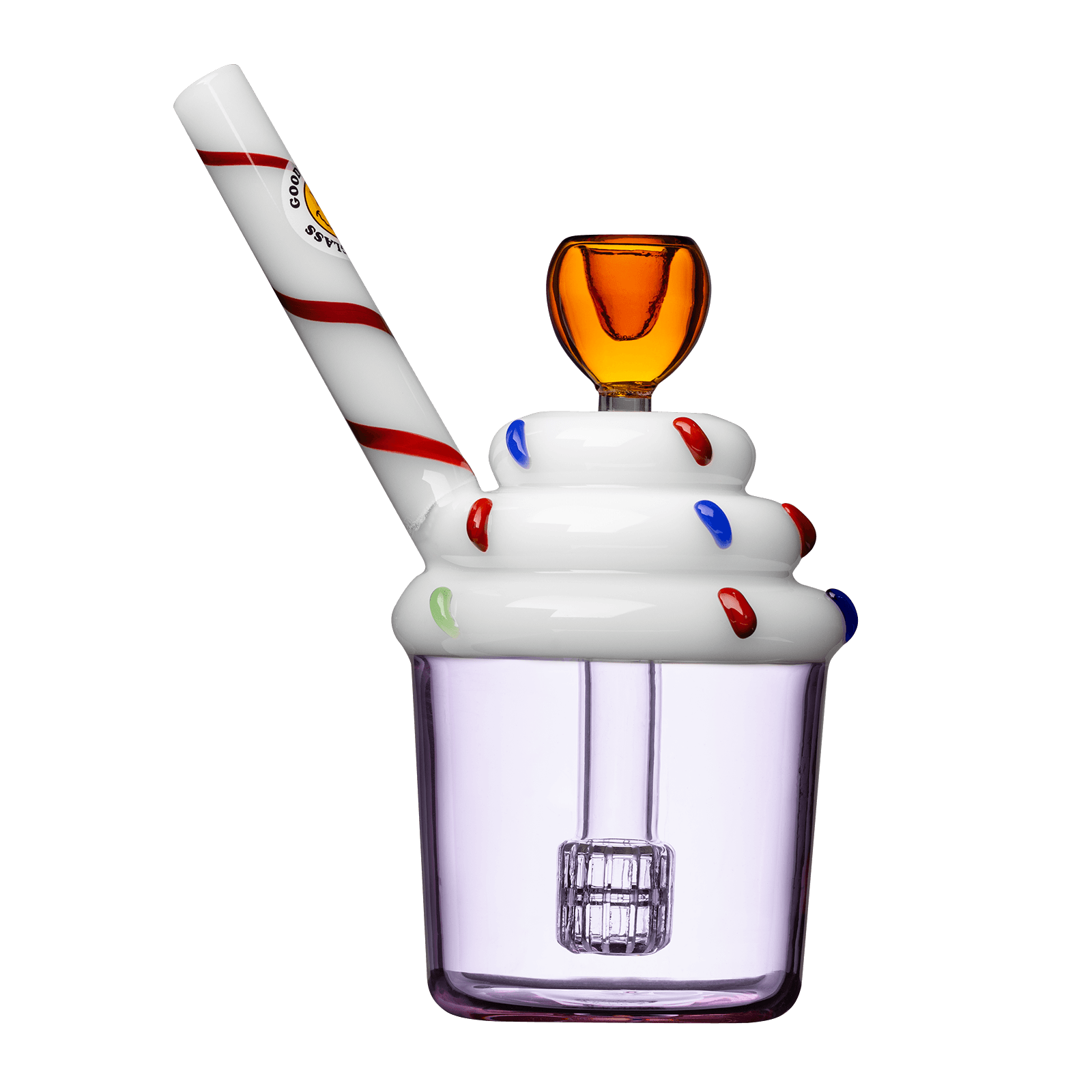 Goody Glass 5” Cupcake Sprinkle Bubbler