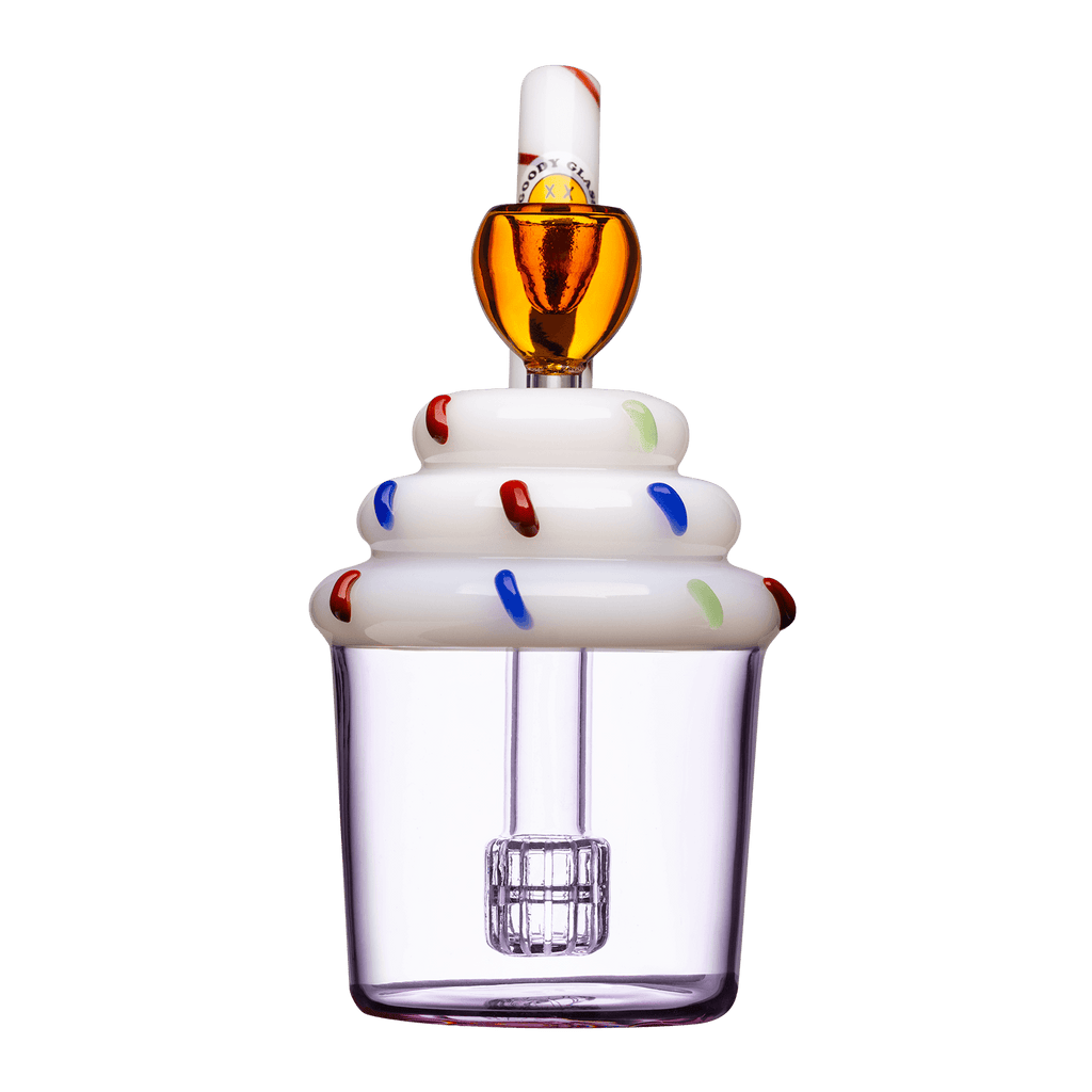 Goody Glass 5” Cupcake Sprinkle Bubbler