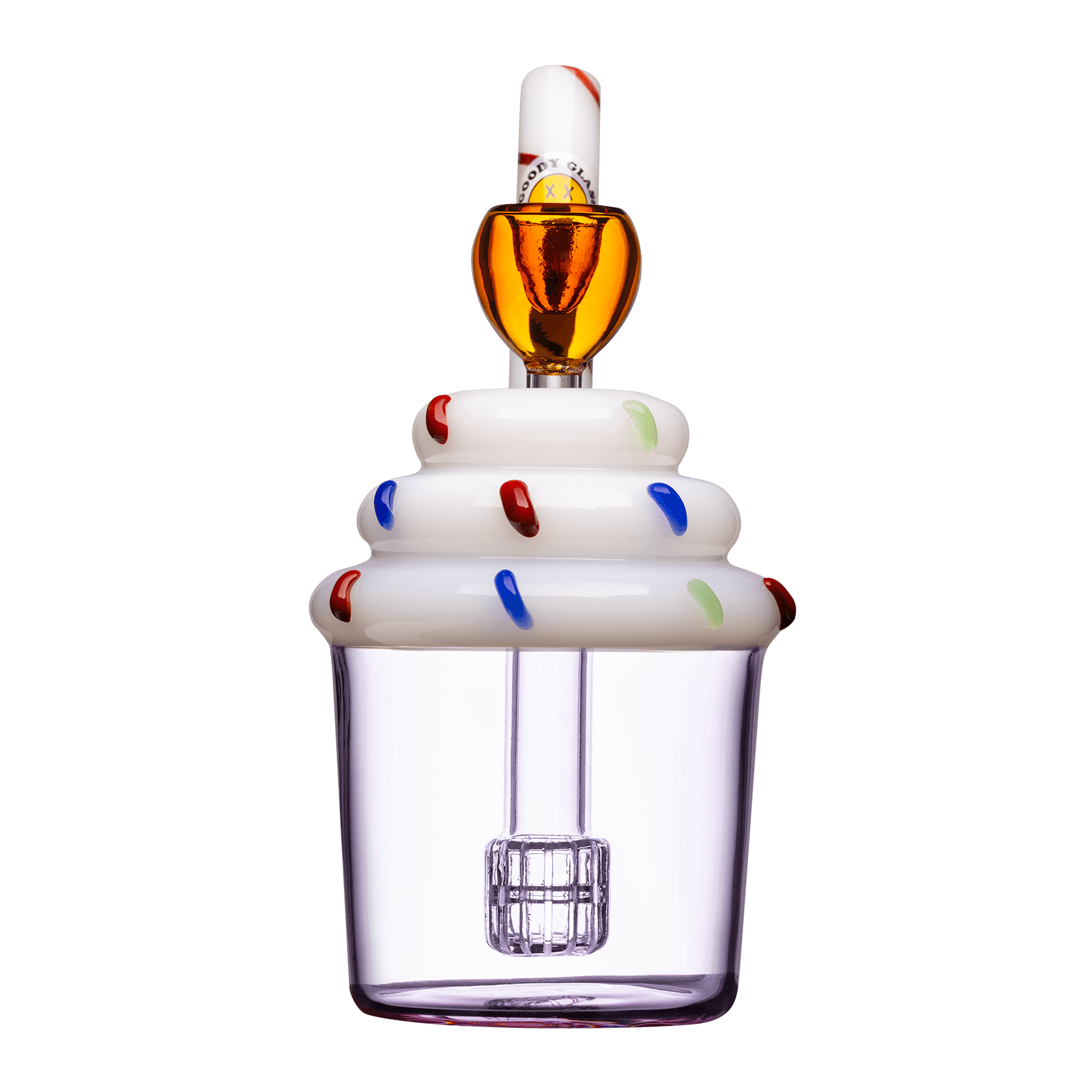 Goody Glass 5” Cupcake Sprinkle Bubbler