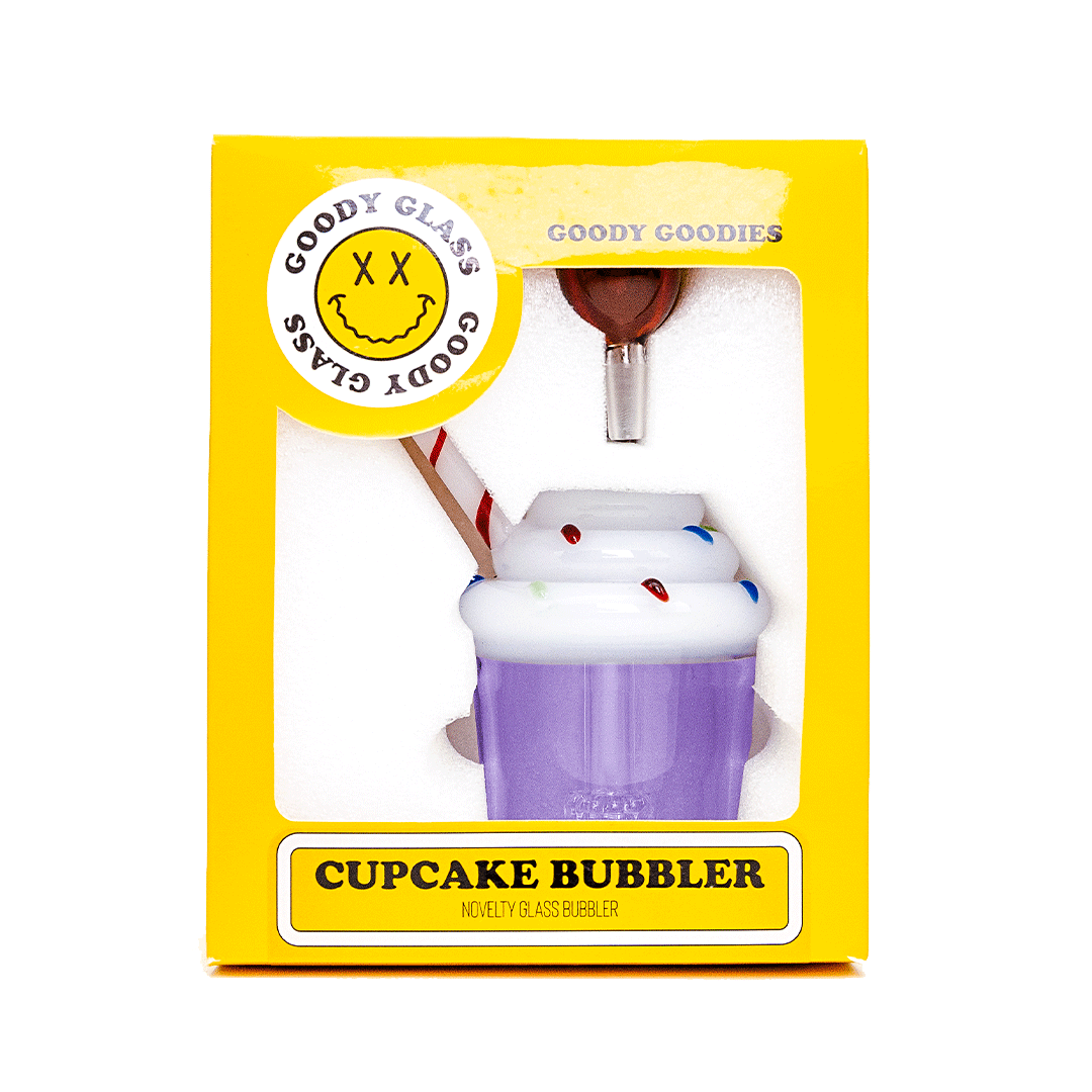 Goody Glass 5” Cupcake Sprinkle Bubbler
